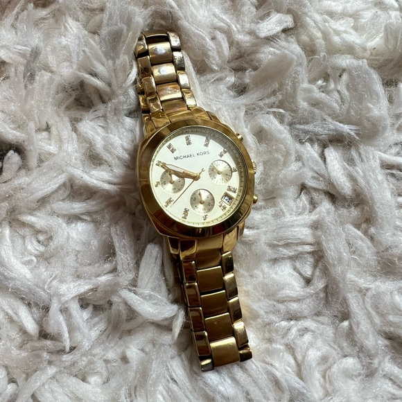 Michael Kors MK5123 Women’s Gold Stainless Steel Analog Dial Quartz Watch - Picture 1 of 6